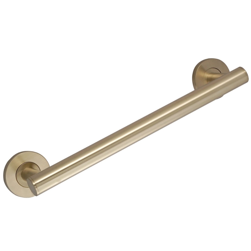 JTP Vos Brushed Brass 300mm Grab Bar Cut Out